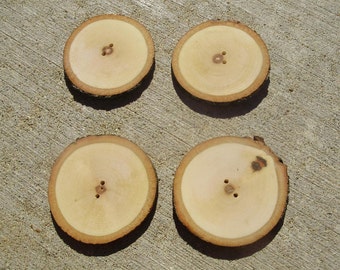 Maple craft buttons-4 pcs.-large