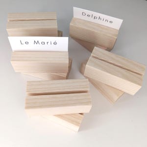 Lot 30 marque-places en bois pour table de mariage, porte-prénom, affichage de menu, support prix vitrine