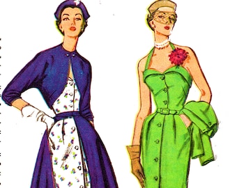 1950s Sweetheart Dress Pattern, Simplicity 14 Bust 32 (UNCUT)