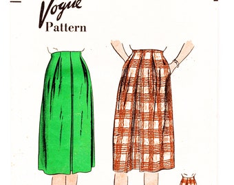 1940s Skirt Pattern Vogue for Womens High Waist Skirt UNCUT