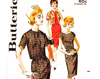 1960s Womens Dress Pattern with Jacket 34 Bust Size 14 UNCUT