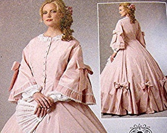 Historical Civil War Dress Pattern Gone With The Wind Costume Pattern Misses size 6 8 10 12 UNCUT Ball Gown Sewing Pattern