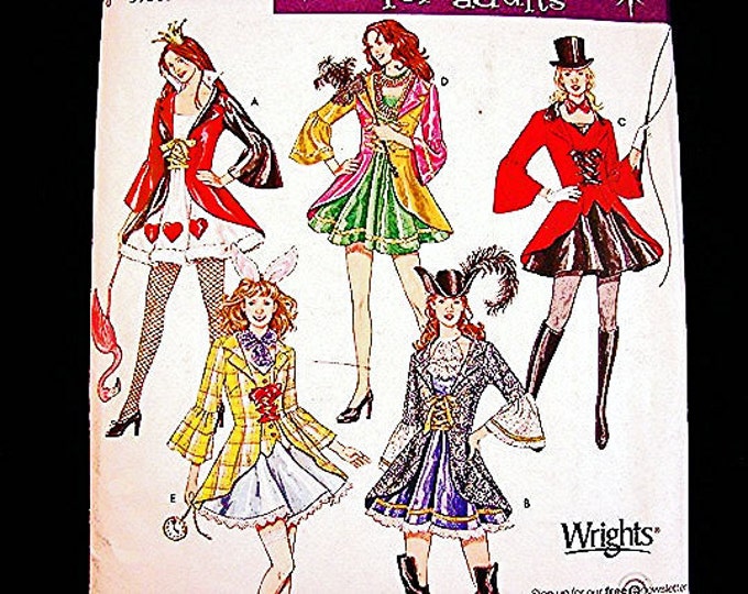 Women Costume Pattern Sexy Queen of Hearts, Lion Tamer, Pirate Costumes