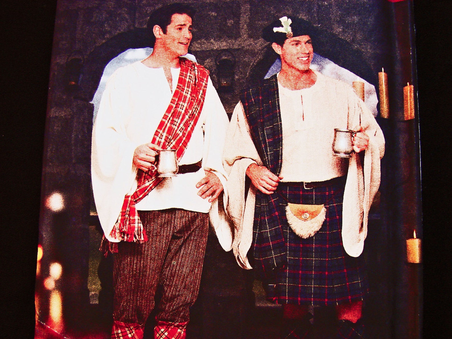 Renaissance Faire Mens Kilt Pattern Size XS S M Costume for Men Celtic