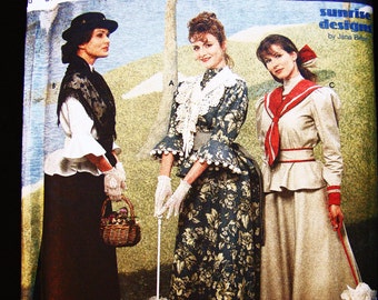 Simplicity Costume Pattern Titanic Victorian Middy Blouse Skirt Bustle Bust 34 36 38 Historical Costume UNCUT