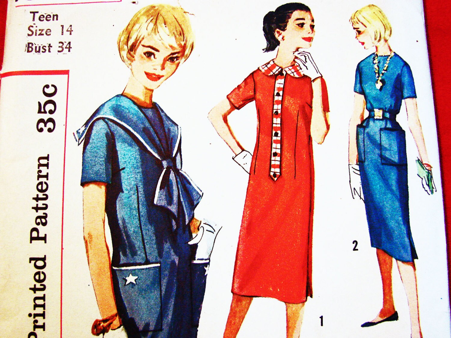 sack dress 1950s