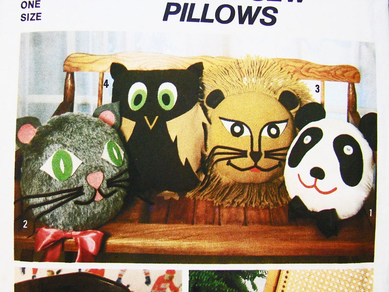 Kids Animal Pillow Owl Cat Lion Panda Cuddle Pillow Etsy