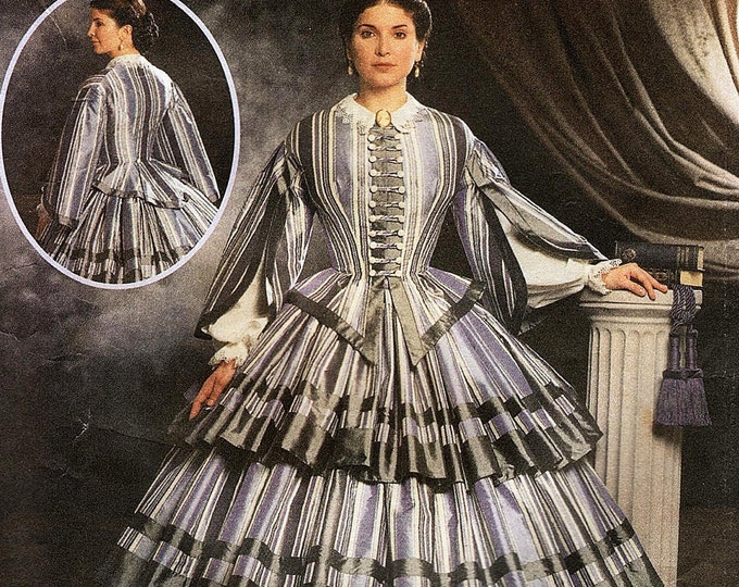 Historical Civil War Dress Pattern for Women's Gone With the Wind Dress Costume Sewing Pattern