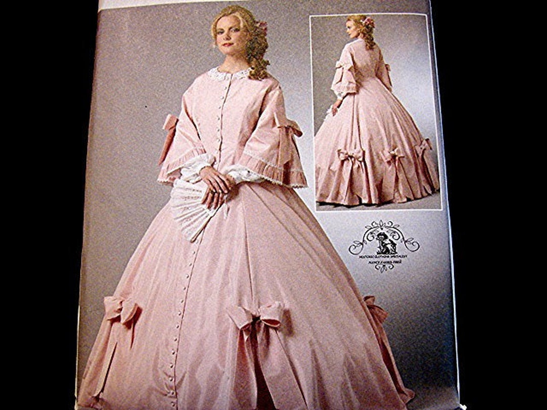 Historical Civil War Dress Pattern Gone With the Wind Costume Pattern Misses Size 6 8 10 12