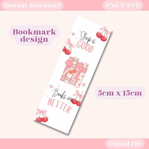 Sömn är bra, böcker är bättre Bokmärkesdesign, PNG, SVG-design | Bokinspirerad utskrivbar | Kommersiell användning | Tillbehör för bokälskare | Bokmerchandise