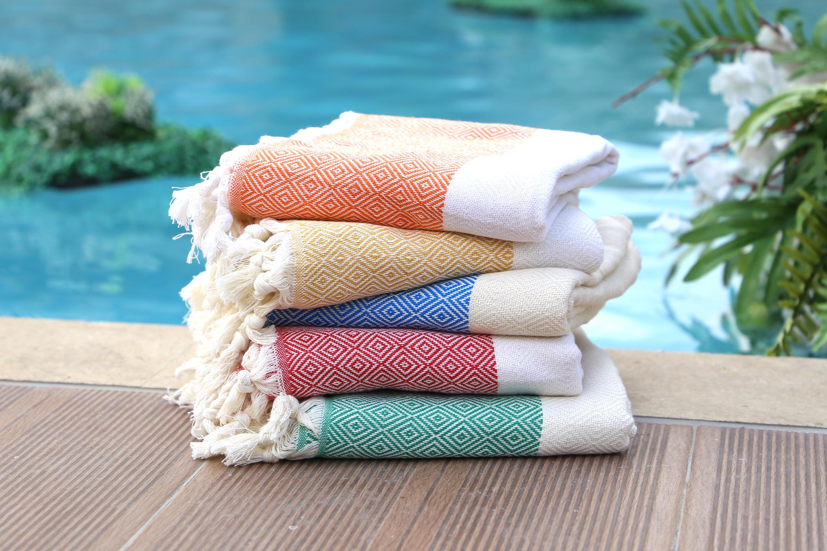 Sand Cloud 特大トルコビーチタオル – 無料の100%オーガニックコットン