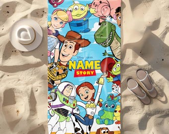 Custom Toy Story Beach Towel, Family Summer Trip