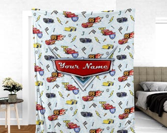 Custom  Cars character blanket, Lightning McQueen Tow Mater Blanket,  cars blanket, Birthday Boy Girl gift blanket