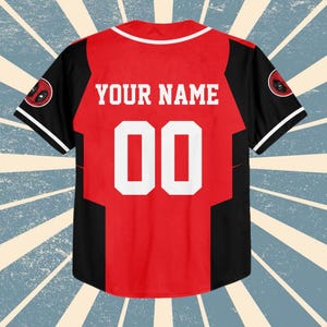 Camiseta de béisbol personalizada de la colección Deadpool, camiseta a juego del superhéroe Deadpool, camiseta de béisbol para niños, jóvenes y adultos, regalo de cumpleaños para la familia. imagen 6