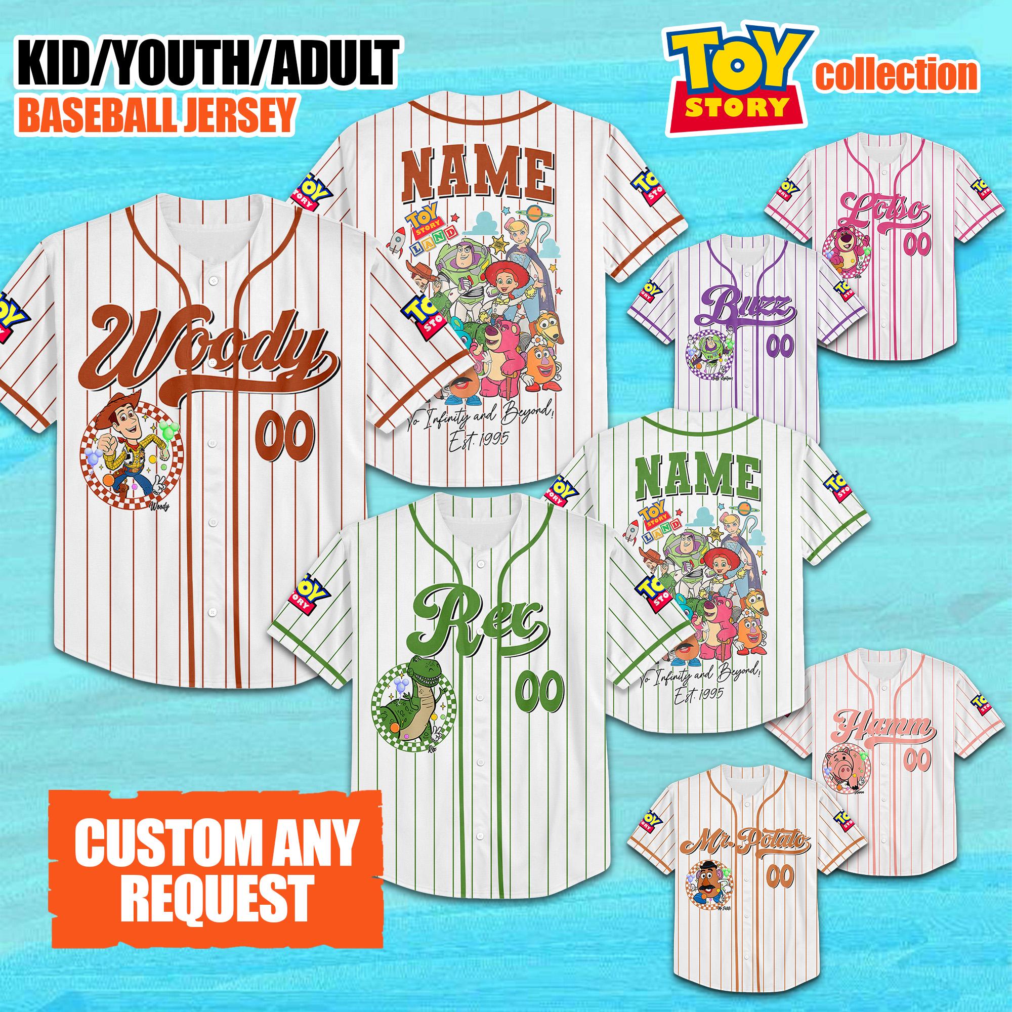 Discover Custom Disneyyy toy stories Collection Jersey, Baseball Jersey Team