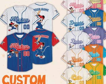 Custom Name & Number  Mickey and Friends Special Baseball Collection, Choose Style Jersey, land Birthday Gift,  Lover