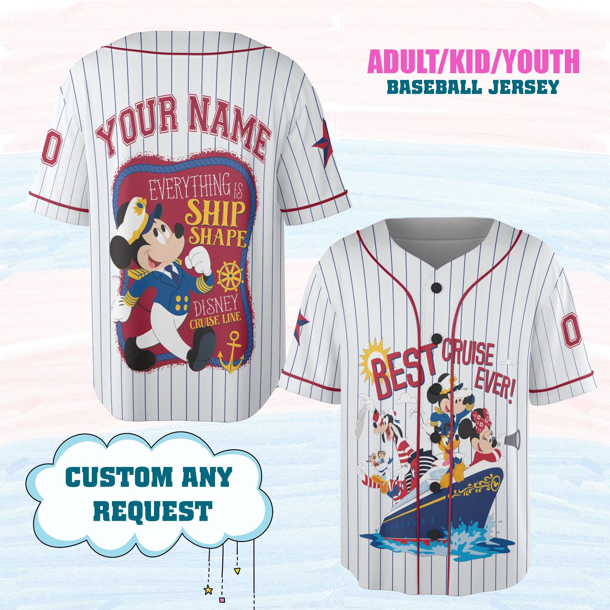 Discover Custom Mickey Best Cruise Ever Baseball Jersey, In My Disney Cruise Era Sport Team, Disney Vacation Jersey, Mickey Cruise Sport Jersey Crew