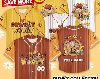 Custom Toy Story Woody Baseball Jersey, Matching Team Outfit