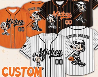 Personalized  Mickey Halloween Collection Baseball, Personalized Baseball Team Jersey, Birthday Gift for Halloween Fans Family Party