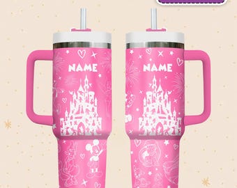 Custom  Magical Character 40oz Tumbler,  Pattern Classic Mouse Characters Laser Engraved Tumbler, 40oz, Stainless Steel Cup