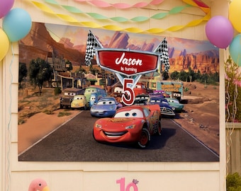 Custom Disney Cars Birthday Banner Gift, Cars Birthday Backdrop Decoration, Cars Birthday Party, Cars Party Decoration, Cars Birthday Gift