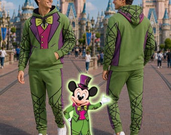 Mickey Not So Scary Halloween Costume Set, Mickey Halloween Hoodie and Joggers Outfit, Spooky Theme Park Cosplay, Family Party Look