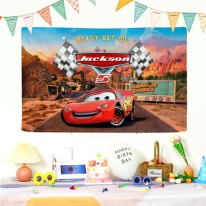 Custom Disney Cars Birthday Banner, Cars Birthday Backdrop Decoration, Cars Birthday Party, Cars Party Decoration, Cars Birthday Gift