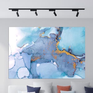 Blue Marble Glass Wall Decoration,Glass Wall Art,Abstract Glass Print,Abstract Glass Art,Home Decor,Marble Glass Print Wall Art,Gift For Her