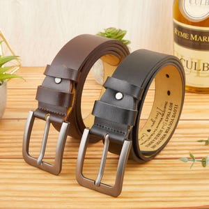 Personalized Leather Belt for Dad Husband,Unique Custom Leather Belt Anniversary Handmade Belt,Men's Belt with Name Anniversary Gift