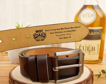 Cinturón de cuero personalizado para hombre / Regalo grabado personalizado / Cinturón de aniversario / Regalo de San Valentín para esposo, Cinturón de cuero personalizado para él