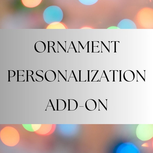 Add Personalization to Ornament Order