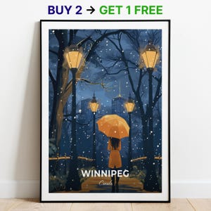 Winnipeg Reiseposter Assiniboine Park Wand Kunst Kanada Poster Stadt Print City Poster Wohnkultur Stadtbild Kunstwerk Trendy Retro Poster