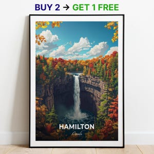 HAMILTON Reiseposter Teufels Bowle Wand Kunst Druck Kanada Poster City Print City Poster Wohnkultur Stadtbild Kunstwerk Wandbehang