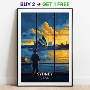 Sydney Reiseposter Madame Tussauds Sydney Wand Kunst Druck Australien Poster Stadt Print City Poster Wohnkultur Stadtbild Kunstwerk Wandbehang