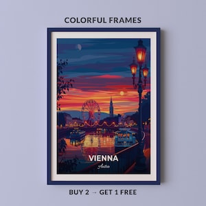 Vienna Travel Poster The Prater Wall Art Print Austria Poster City Print City Poster Home Decor Cityscape Artwork Trendy Retro Poster