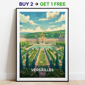 Versailles Reiseposter Versailles Gärten Wand Kunst Druck Frankreich Poster Stadt Print City Poster Home Decor Stadtbild Kunstwerk Kunst Liebhaber Geschenk