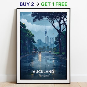 Auckland Reiseposter Eden Park Wall Art Print Neuseeland Poster City Print City Poster Home Decor Stadtbild Kunstwerk Trendy Retro Poster