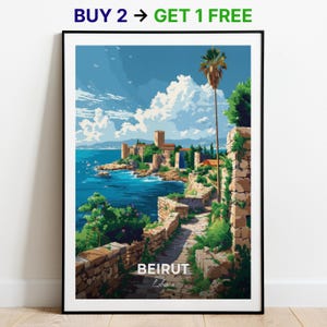 Beirut Reise Poster Byblos Wand Kunst Druck Libanon Poster City Print City Poster Wohnkultur Stadtbild Kunstwerk Trendy Retro Poster