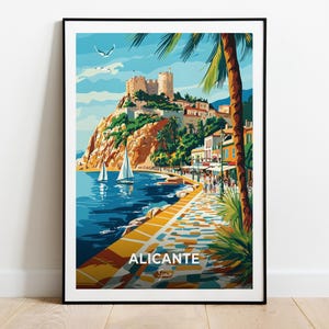 Apartamentos Reiseplakat Wand Kunst Druck Spanien Poster City Print City Poster Home Dekor Stadtbild Kunstwerk Trendy Retro Poster Kunst Liebhaber Geschenk