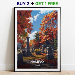 Halifax Reiseposter Fairview Lawn Cemetery Wall Art Print Canada Poster City Print City Poster Home Decor Stadtbild Kunstwerk Wandbehang