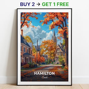 Mihamilton Reiseposter Art Gallery of Hamamton Wandkunst Kanada Poster City Print City Poster Wohnkultur Stadtbild Kunstwerk Wandbehang