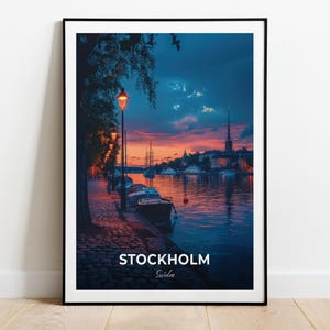 Stockholm Reiseposter Djürgarden Island Wand Kunst Druck Schweden Poster City Print City Poster Home Dekor Stadtbild Kunstwerk Kunst Liebhaber Geschenk
