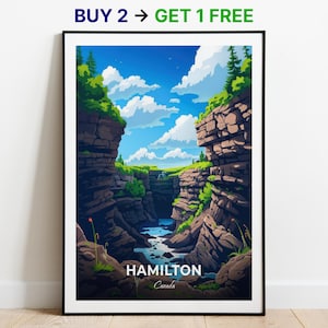 HAMILTON Reiseposter Teufels Bowle Wand Kunst Druck Kanada Poster City Print City Poster Wohnkultur Stadtbild Kunstwerk Wandbehang