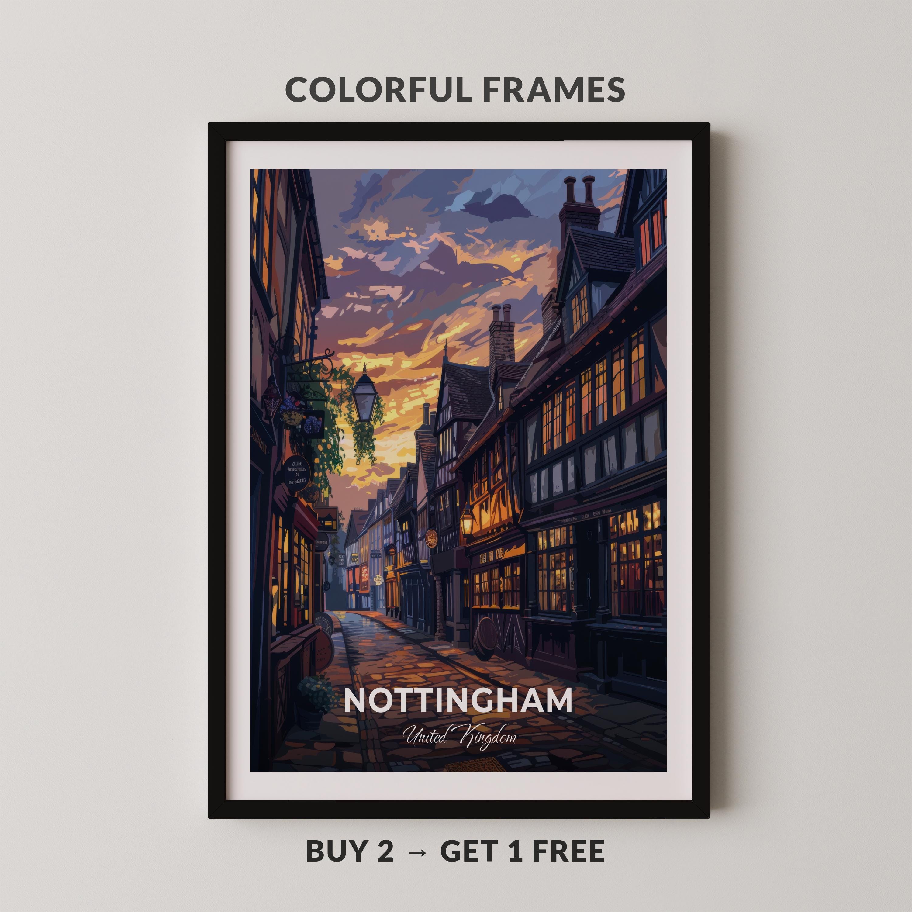 ノッティンガム旅行ポスター エルサレムへの古き良き旅 ウォールアート