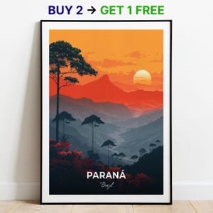 Paraná Reiseposter Capivari - Campos Do Jordao State Park Wand Kunst Brasilien Poster Stadt Print City Poster Wohnkultur Kunstliebhaber Geschenk