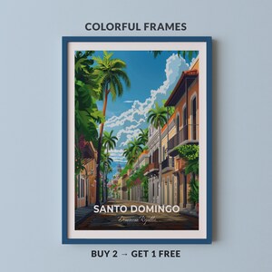 Santo Domingo Travel Poster Zona Colonial Wall Art Print Dominican Republic Poster City Print City Poster Home Decor Cityscape Artwork