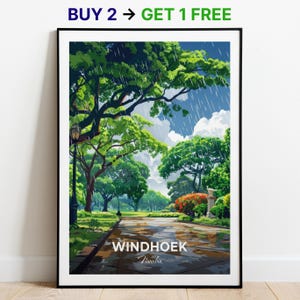 Windhoek Reiseplakat parlament Gärten Wand Kunst Druck Namibia Poster Stadt Druck City Poster Wohnkultur Stadtbild Kunstwerk Kunstliebhaber Geschenk