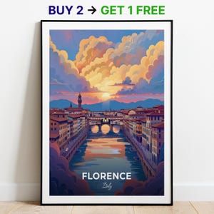 Florenz Reise Poster Punta Vecchio Wand Kunst Druck Italien Poster City Print City Poster Home Dekor Stadtbild Kunstwerk Trendy Retro Poster
