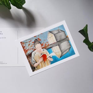 Künstlerisches Postkarten 5er Set, von der Natur inspiriert