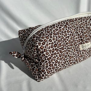 Leopard Hair Tool Bag, Dyson Airwrap/Airstrait Bag, Quilted Organizer Bag, Cotton Travel Bag, Women Bag